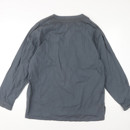 GAP Women's Grey Embroidered Blouse M
