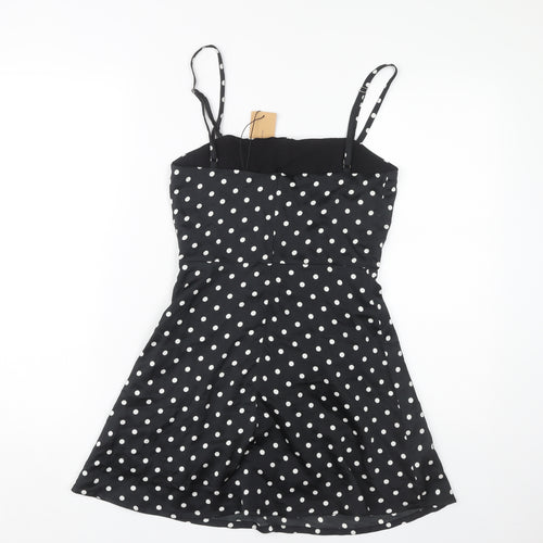 Sisterhood Women's Black Polka Dot A-Line Dress S