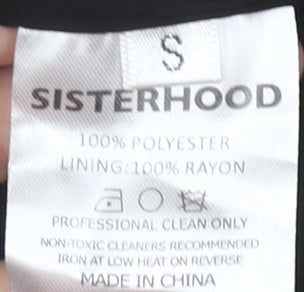 Sisterhood Women's Black Polka Dot A-Line Dress S