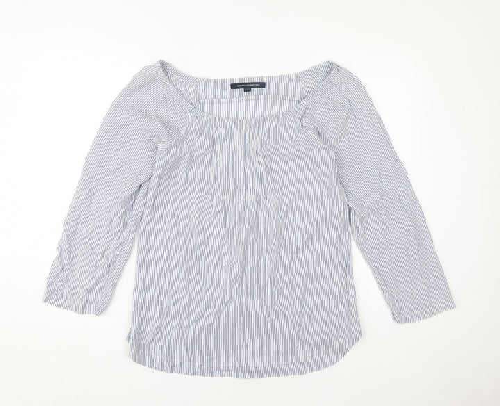 French Connection Women's Blue Striped Top Size 4