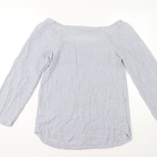 French Connection Women's Blue Striped Top Size 4