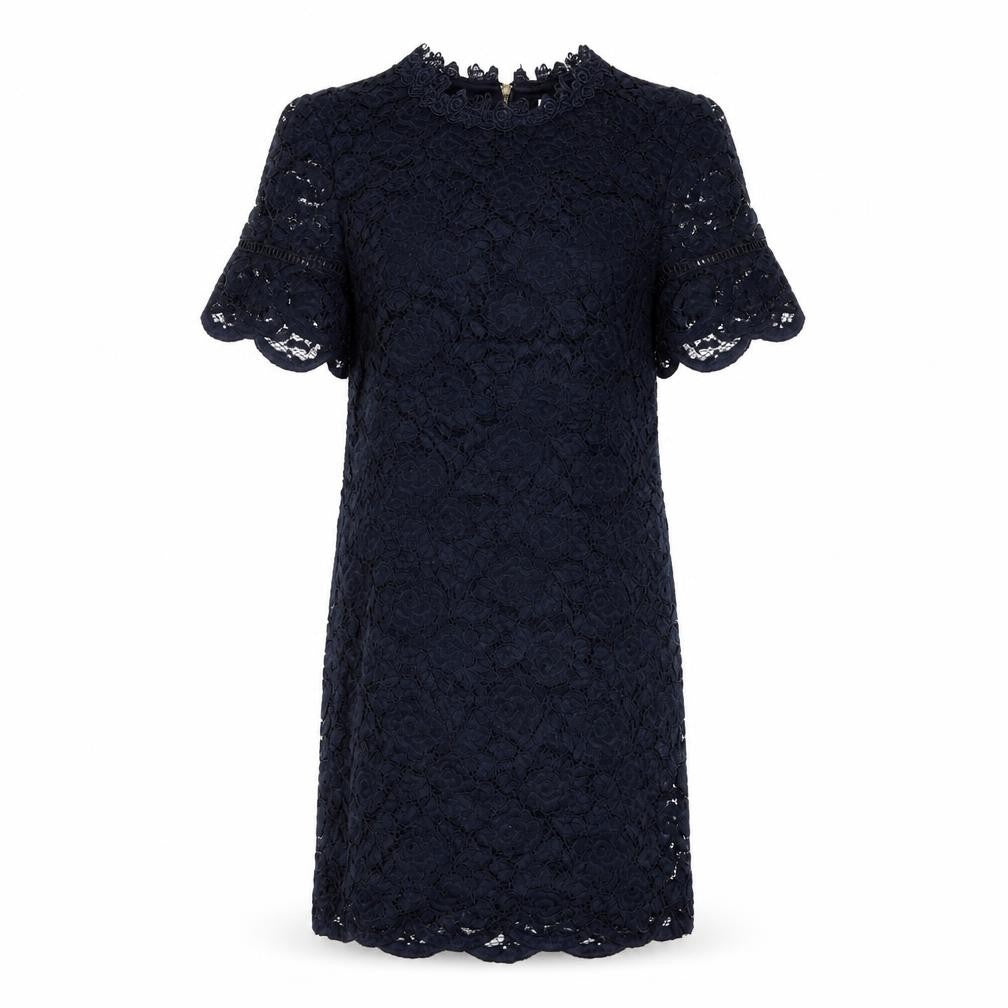 Oasis Women's Blue Lace Sheath Dress UK 10 Cocktail
