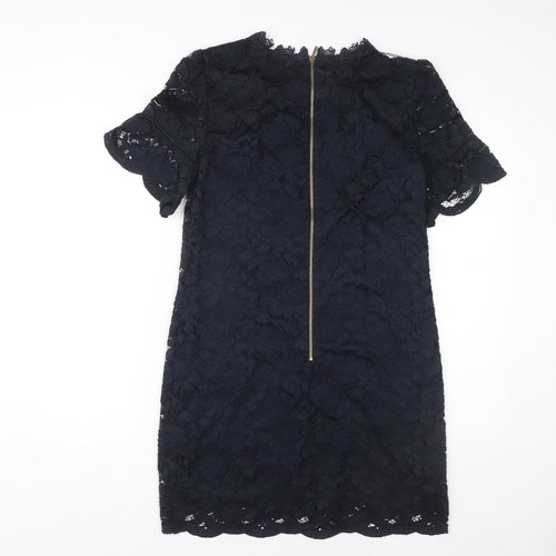 Oasis Women's Blue Lace Sheath Dress UK 10 Cocktail