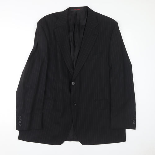 Jeff Banks Men's Black Striped Blazer 44R