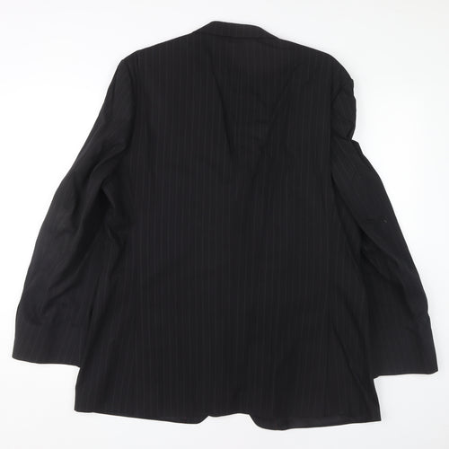 Jeff Banks Men's Black Striped Blazer 44R