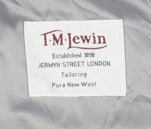 T.M. Lewin Men's Grey Wool Suit Jacket 44R