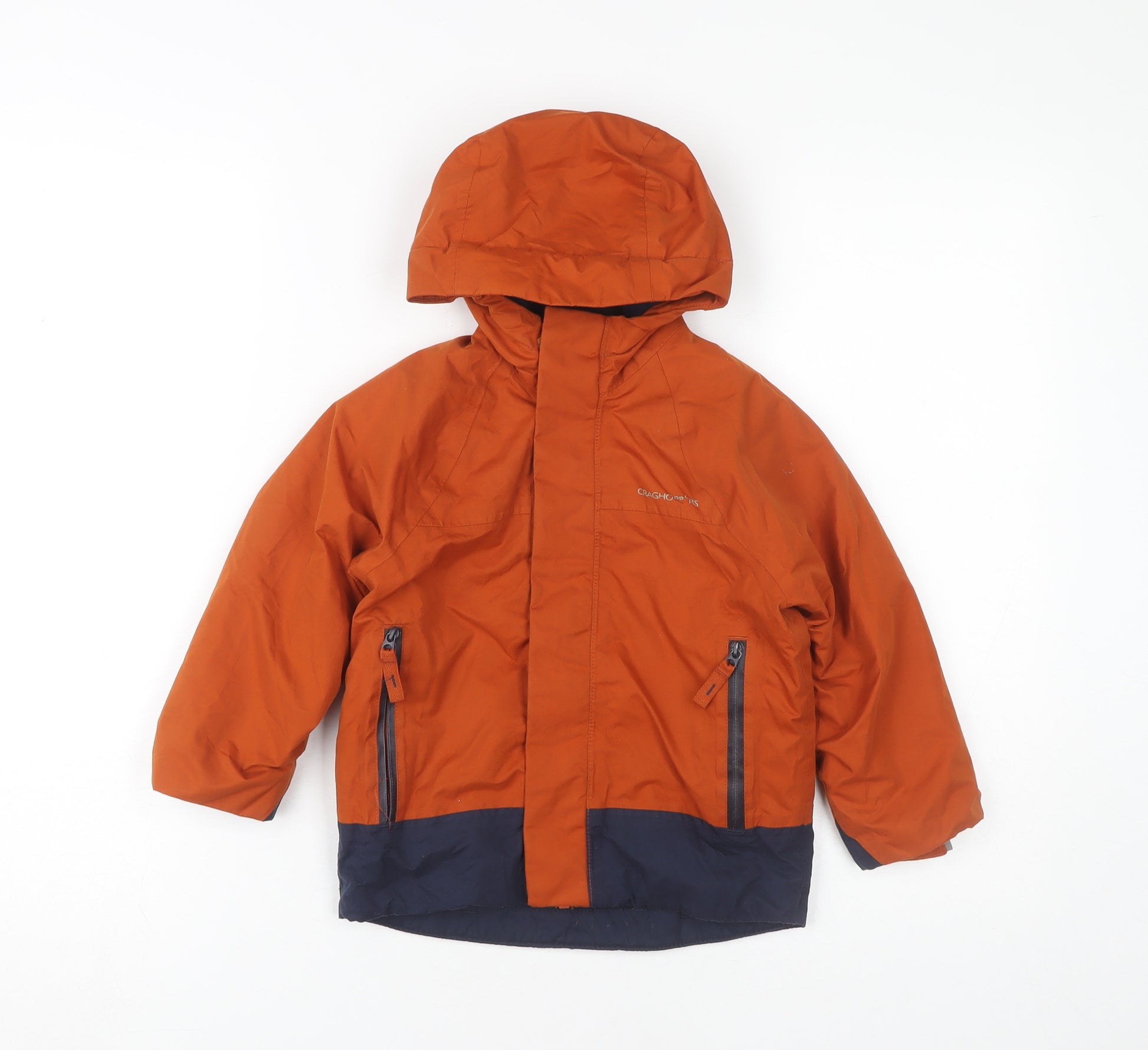 Craghoppers Boys Orange Waterproof Rain Jacket 3-4 Years – Preworn