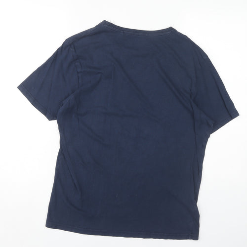 Farah Men's Blue Cotton Loungewear T-Shirt Large