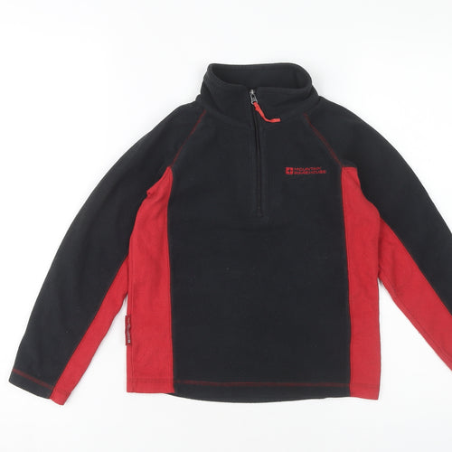 Mountain Warehouse Boys Fleece Sweatshirt 7-8 Black Red
