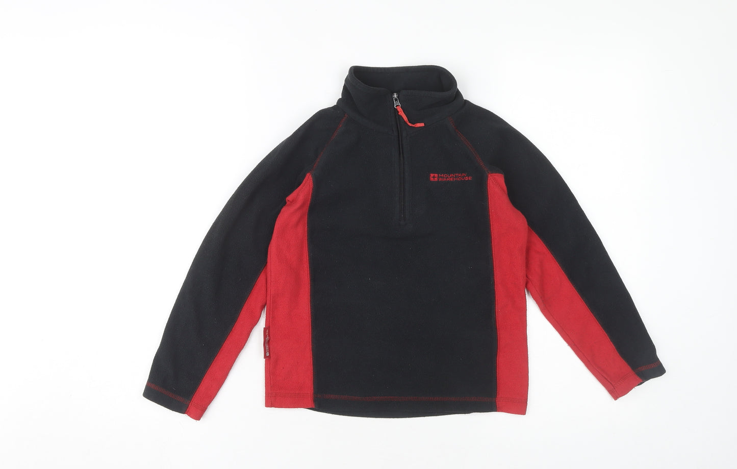 Mountain Warehouse Boys Fleece Sweatshirt 7-8 Black Red