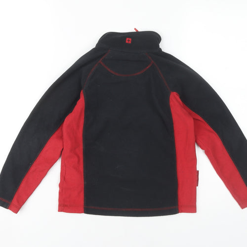 Mountain Warehouse Boys Fleece Sweatshirt 7-8 Black Red