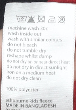 Mountain Warehouse Boys Fleece Sweatshirt 7-8 Black Red