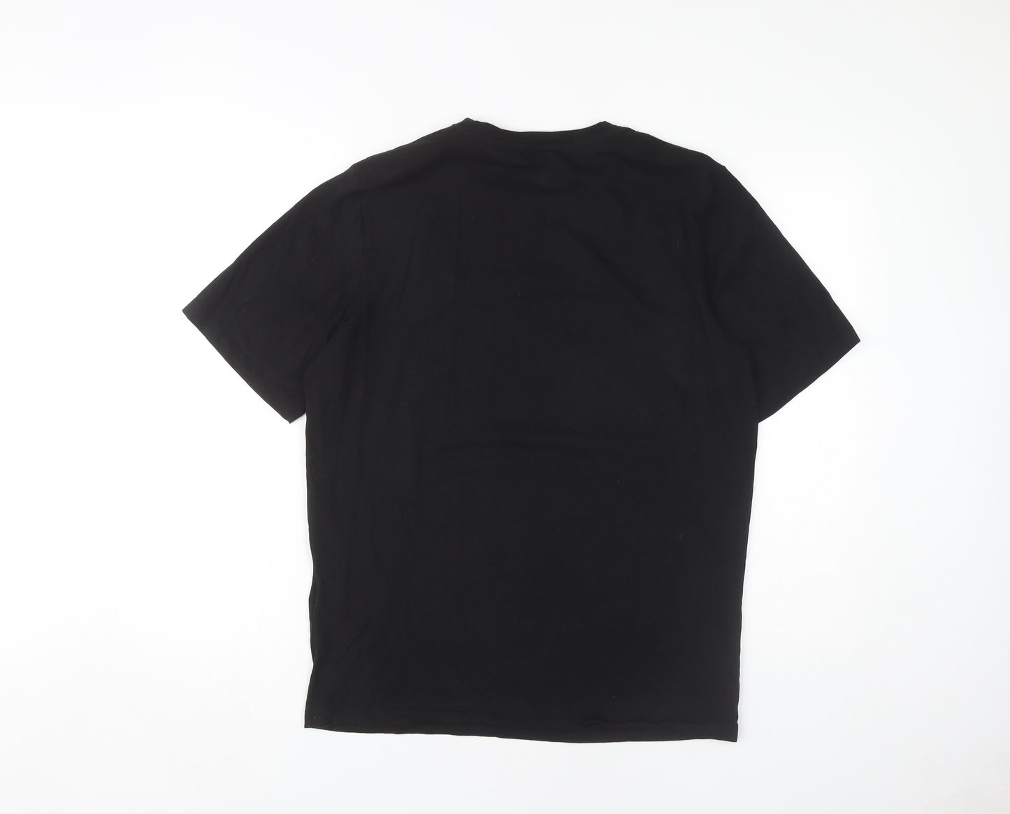 Jack & Jones Men's Black Graphic T-Shirt, M, Cotton