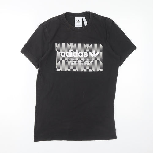 Adidas Men's Black Graphic Logo T-Shirt - Size S
