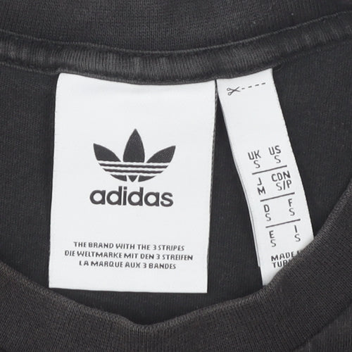 Adidas Men's Black Graphic Logo T-Shirt - Size S