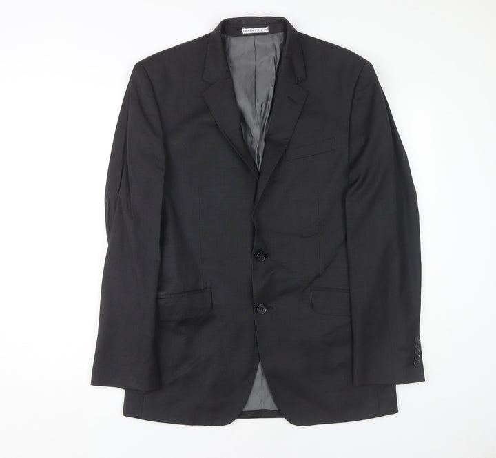 T.M. Lewin Men's Grey Blazer 38R Regular Fit