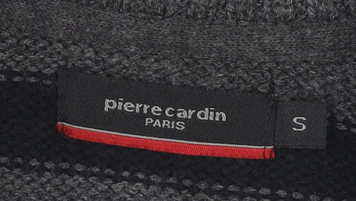 Pierre Cardin Men's Grey Striped Pullover Jumper S