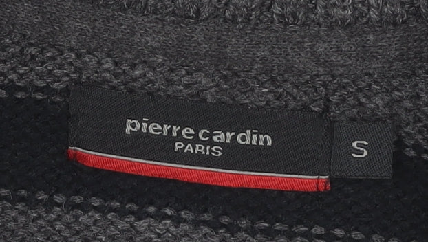 Pierre Cardin Men's Grey Striped Pullover Jumper S