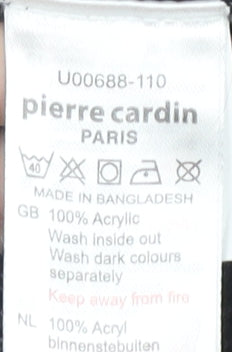 Pierre Cardin Men's Grey Striped Pullover Jumper S