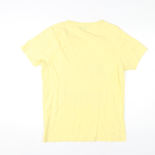 Jack & Jones Men's Yellow Graphic Print T-Shirt M