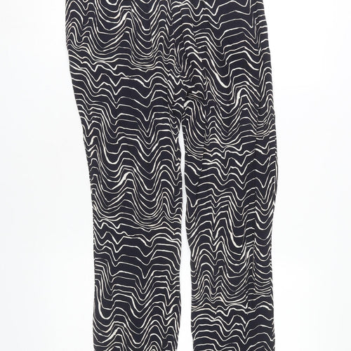 Jigsaw Women’s Black Geometric Trousers Size 8