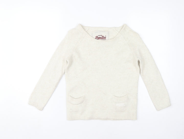 Superdry Women's Ivory Knit Jumper XS