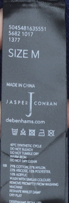 Jasper Conran Women's Blue Pullover Size M Mock Neck Jumper