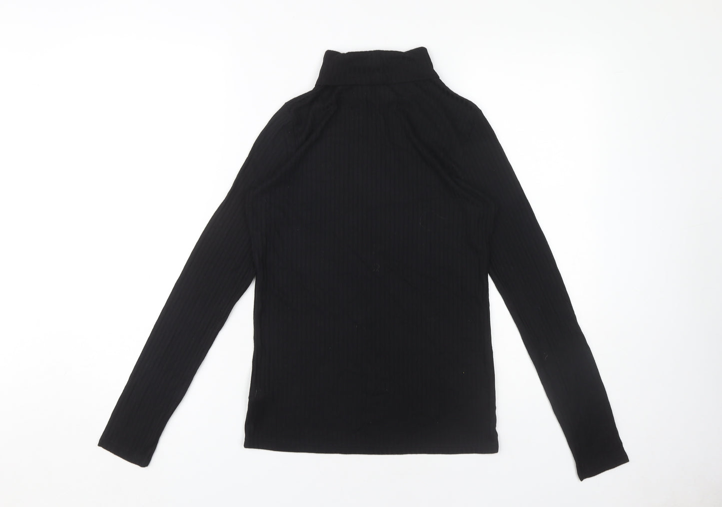 Next Women's Black Long Sleeve Roll Neck Top Size 8