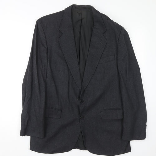 Centaur Men's Grey Regular Wool Blazer, Size 42R