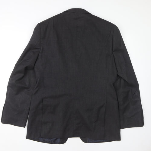 Daniel Hechter Men's Black Blazer Jacket Single-Breasted 40R