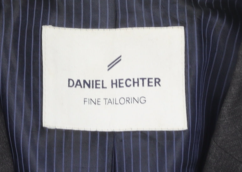 Daniel Hechter Men's Black Blazer Jacket Single-Breasted 40R