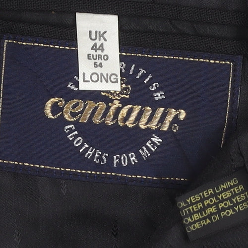 Centaur Men's Black 44 Long Double-Breasted Tuxedo Blazer