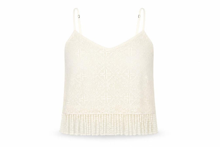 Abercrombie & Fitch Women's Ivory Lace Camisole Tank