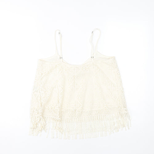 Abercrombie & Fitch Women's Ivory Lace Camisole Tank