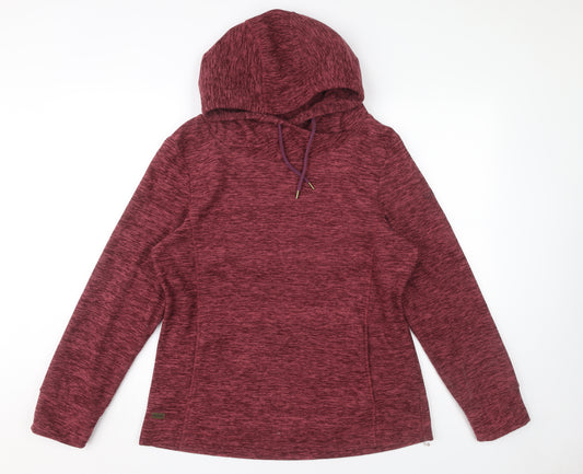 Front view of Regatta Women's Maroon Hoodie UK 14 Polyester