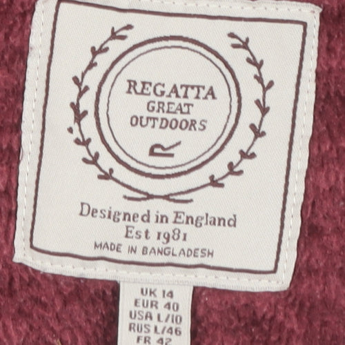Regatta Women's Maroon Hoodie UK 14 Polyester