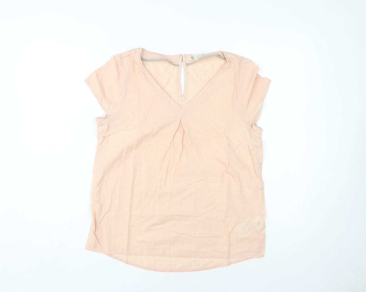 White Stuff Women's Pink Blouse UK 8 V-Neck