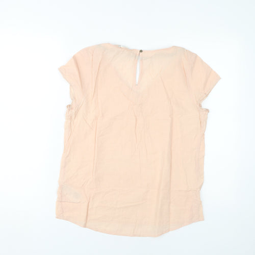 White Stuff Women's Pink Blouse UK 8 V-Neck