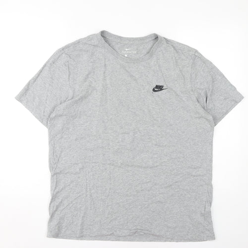 Nike Men's Grey Crew Neck T-Shirt Large