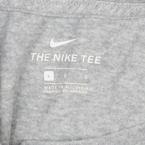 Nike Men's Grey Crew Neck T-Shirt Large