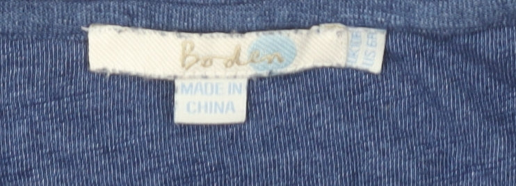 Boden Women's Blue Knee Length Cotton Shift Dress L