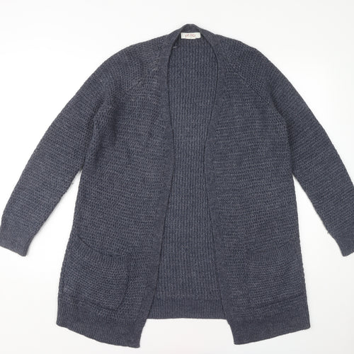 Fat Face Women’s Blue Open Front Cardigan - Size 8, Open-Knit