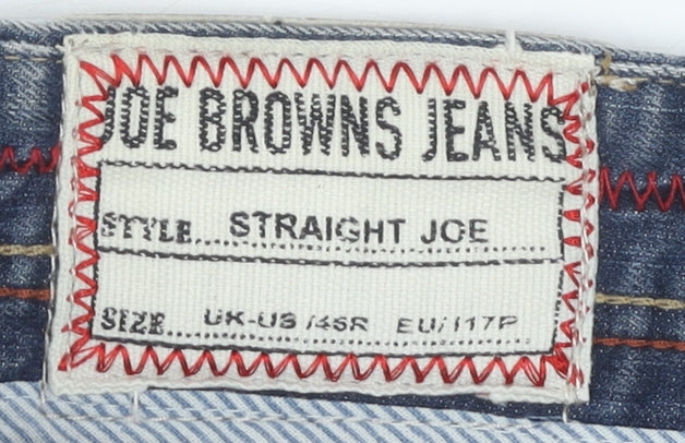 Joe Browns Men's Blue Straight Jeans Size 45R