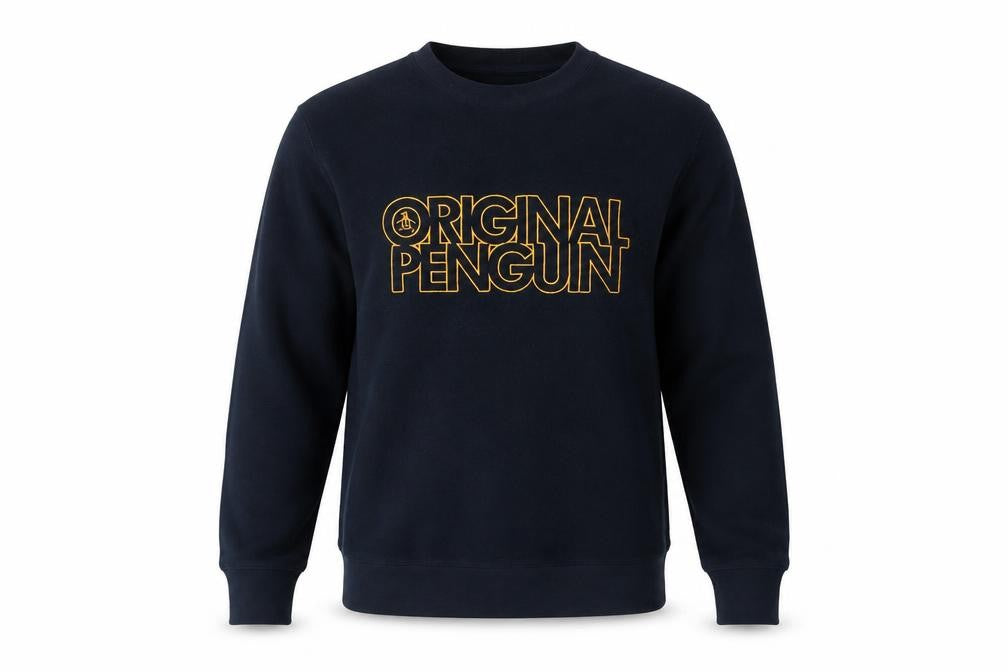 Front view of Original Penguin Men's Black Sweatshirt, size S