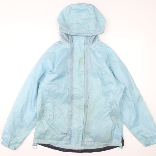 Rydale Women's Blue Hooded Windbreaker Jacket Size 14