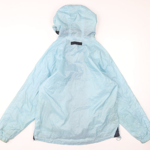 Rydale Women's Blue Hooded Windbreaker Jacket Size 14