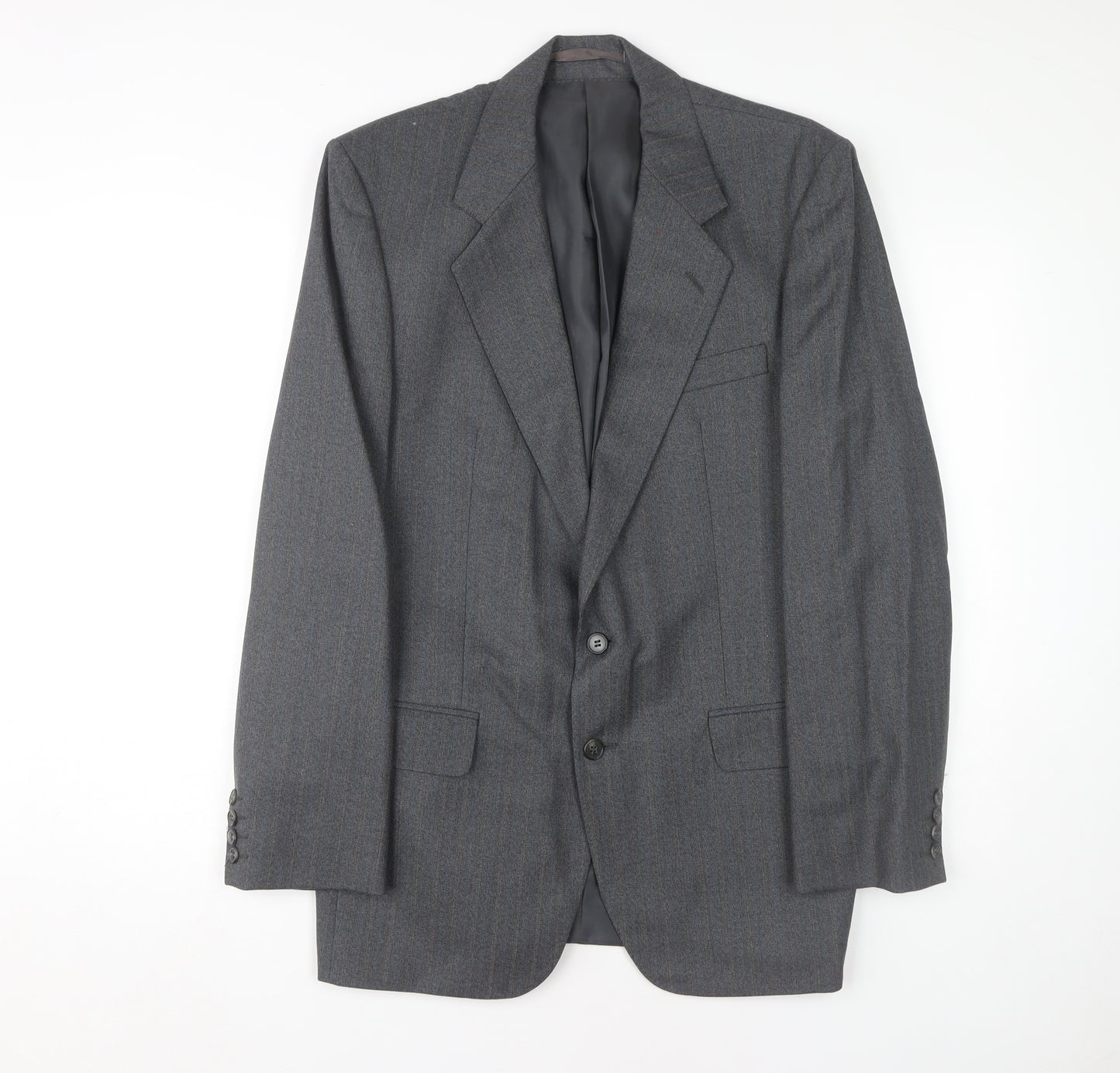 Centaur Men Grey Wool Blazer - Size 40R