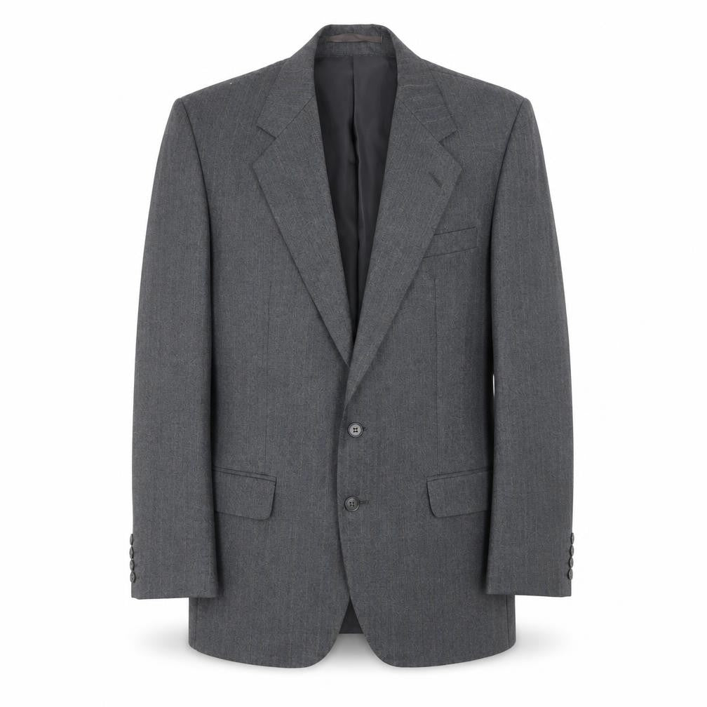 Front view of Centaur Men Grey Wool Blazer -, size 40R