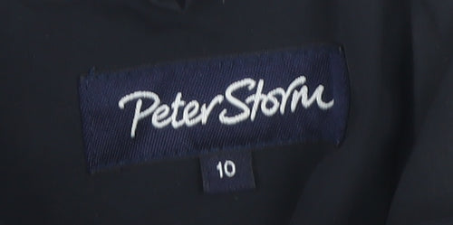 Peter Storm Women's Black Long Overcoat Size 10