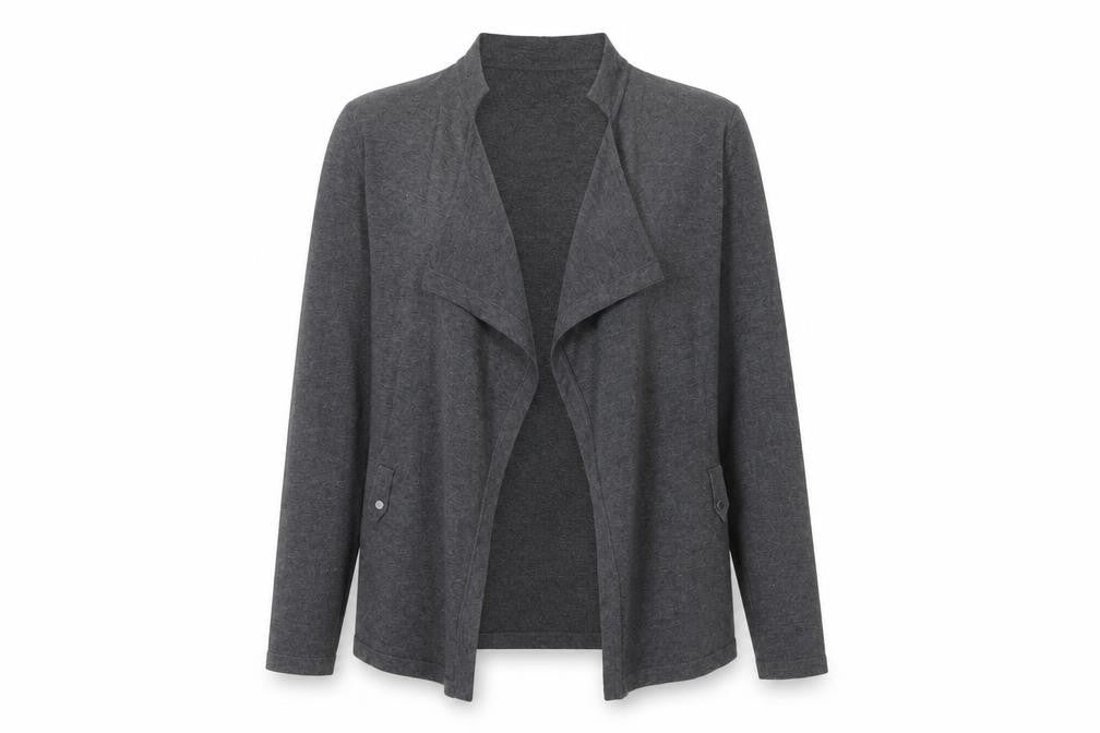 Front view of Alexon Women's Grey Open Front Cardigan -, size S